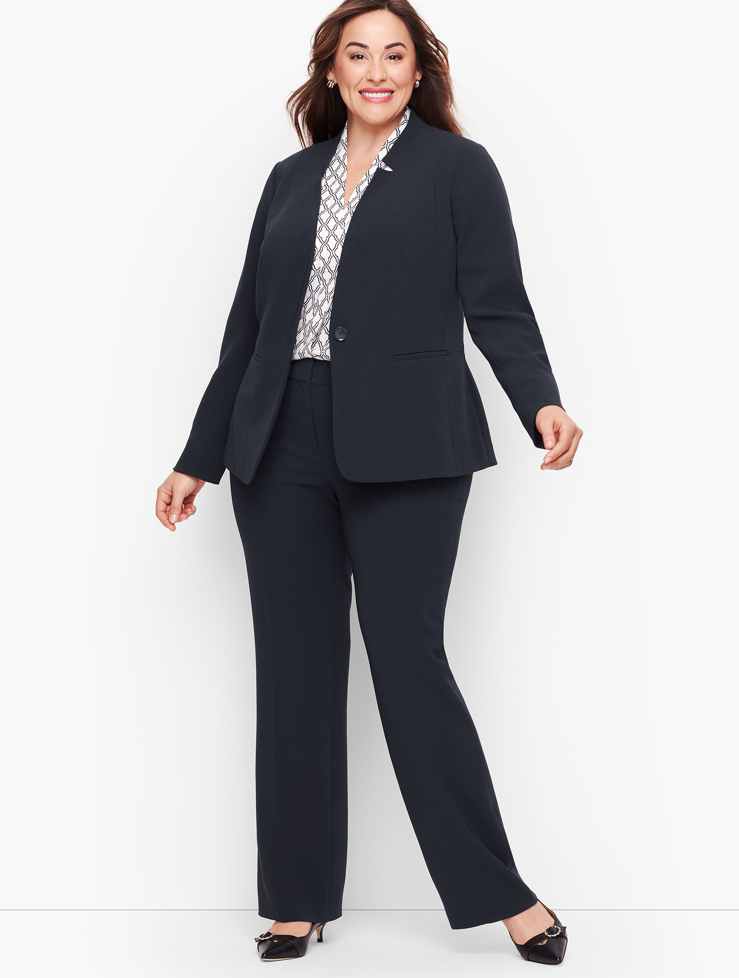 Easy Travel Stand Collar Blazer