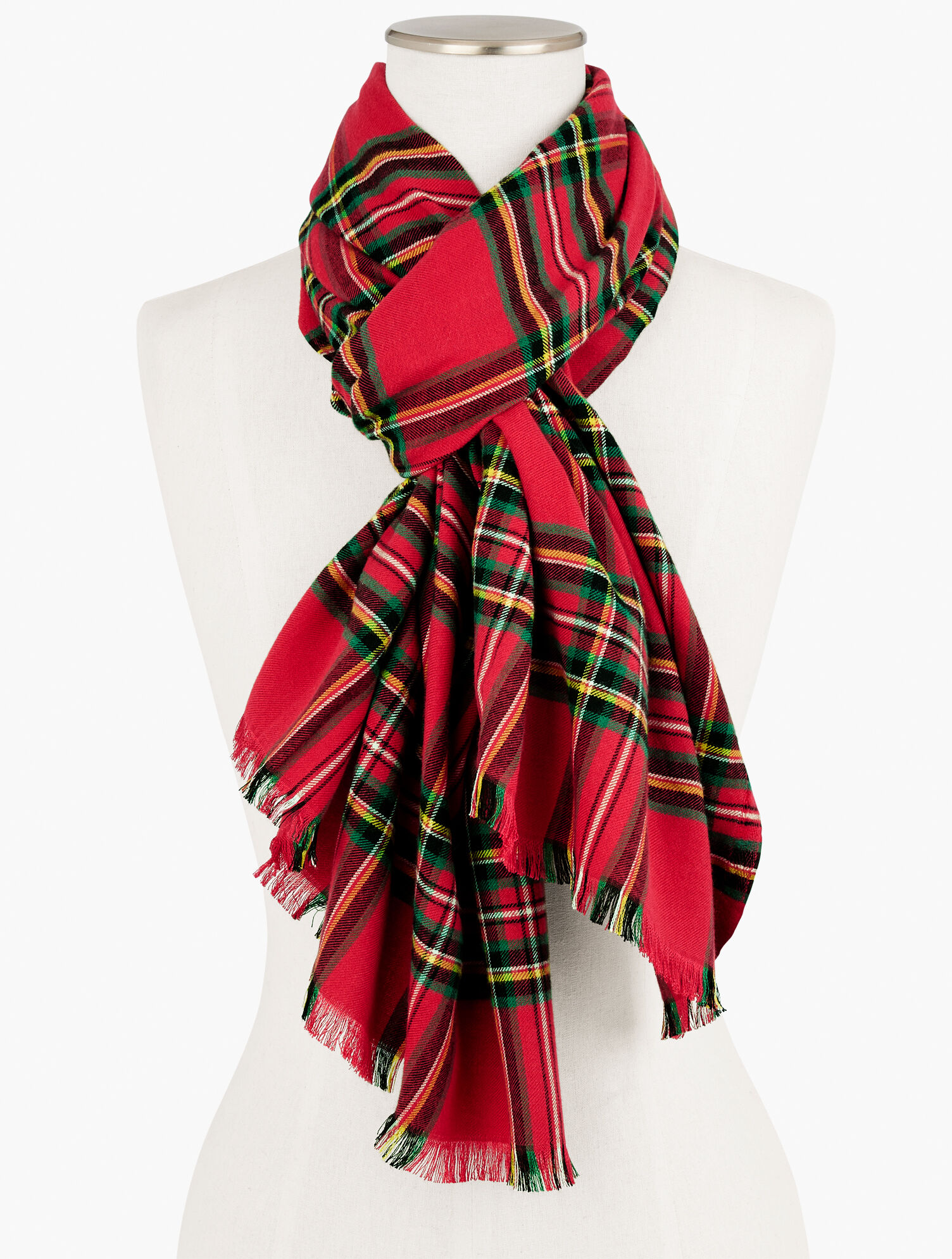 Dancer Plaid Oblong Scarf