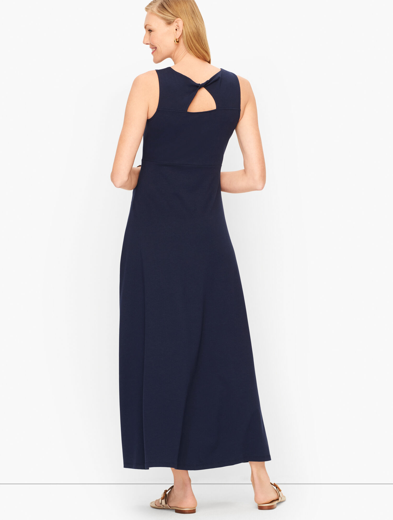Twist Back Maxi Dress - Solid