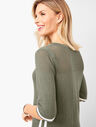 Tipped Linen-Blend Sweater