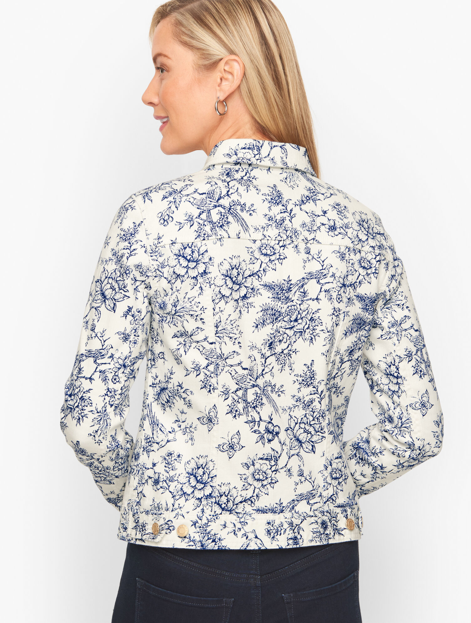 Classic Denim Jacket - Bird Toile