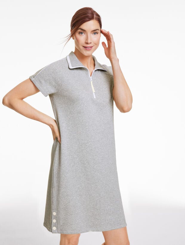 French Terry Half-Zip Dress | Talbots French Terry Half-Zip Dress | Talbots