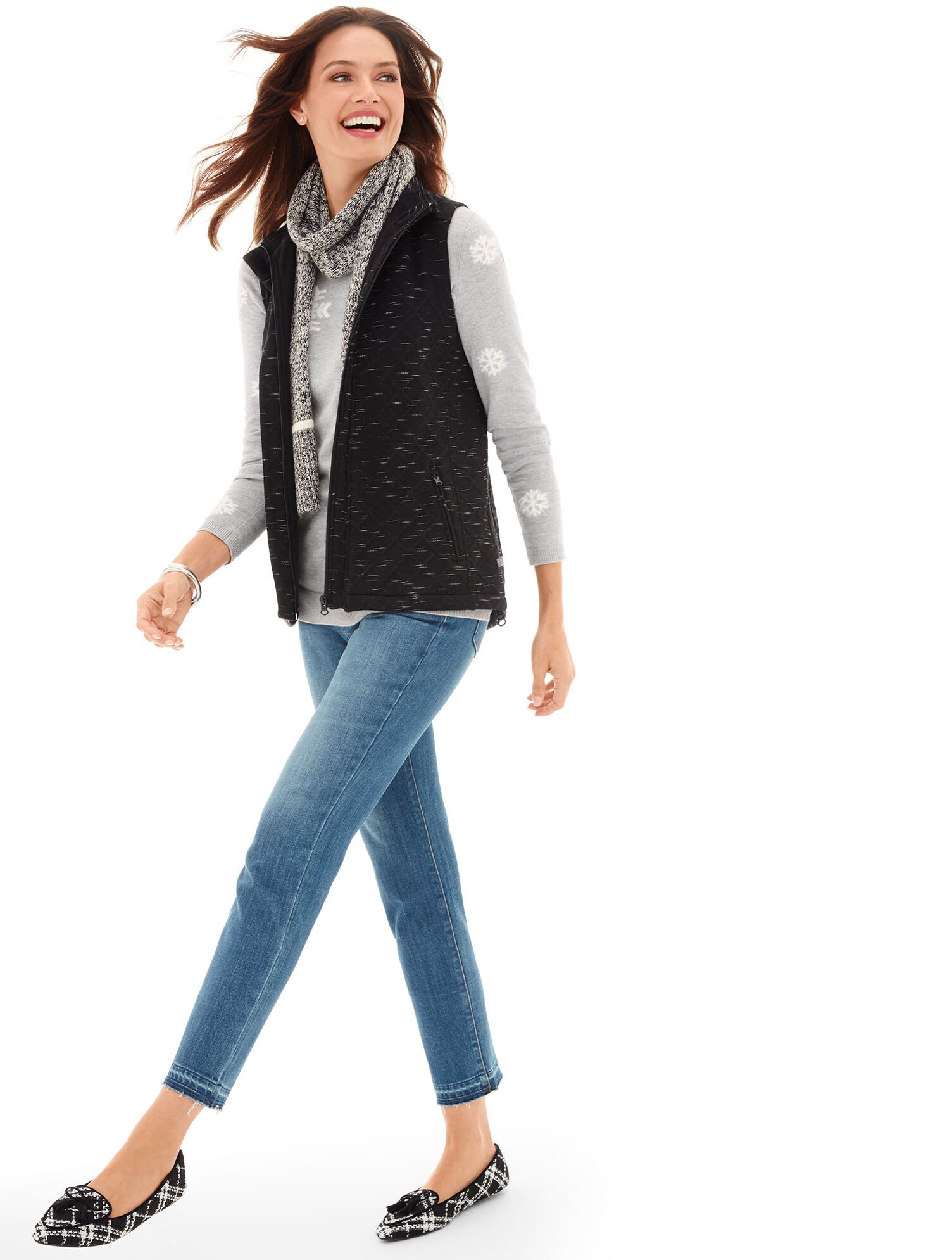 Textured Snowflake Sweater
