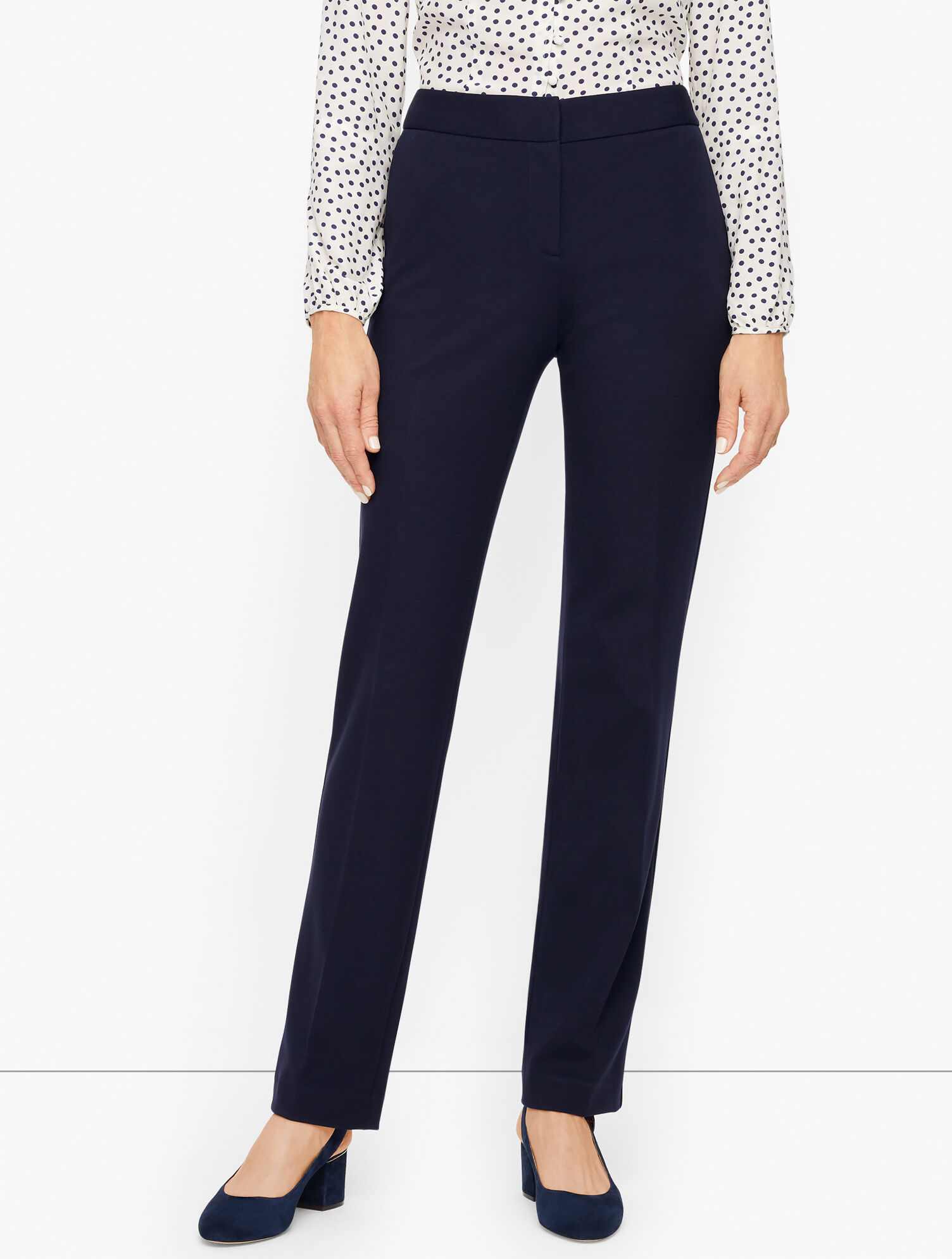 Italian Luxe Knit Talbots Cambridge Straight Leg Pants | Talbots