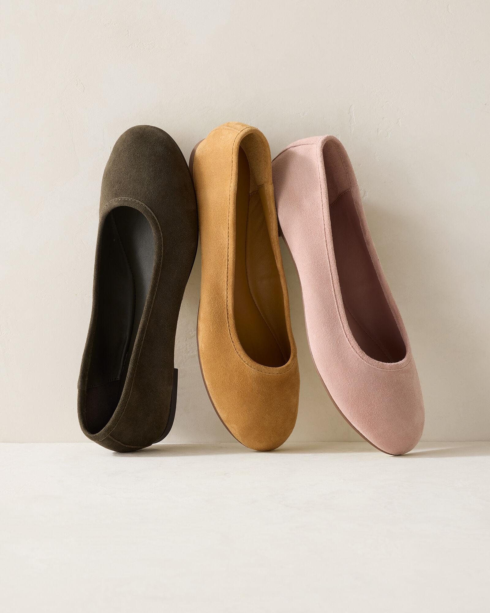 Suede Round Toe Ballet Flats