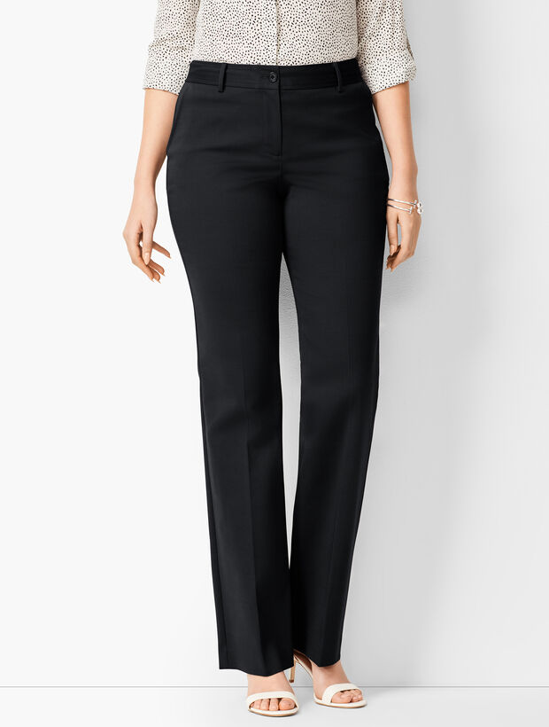 Cotton Double-Weave Barely Boot Pants - Curvy Fit