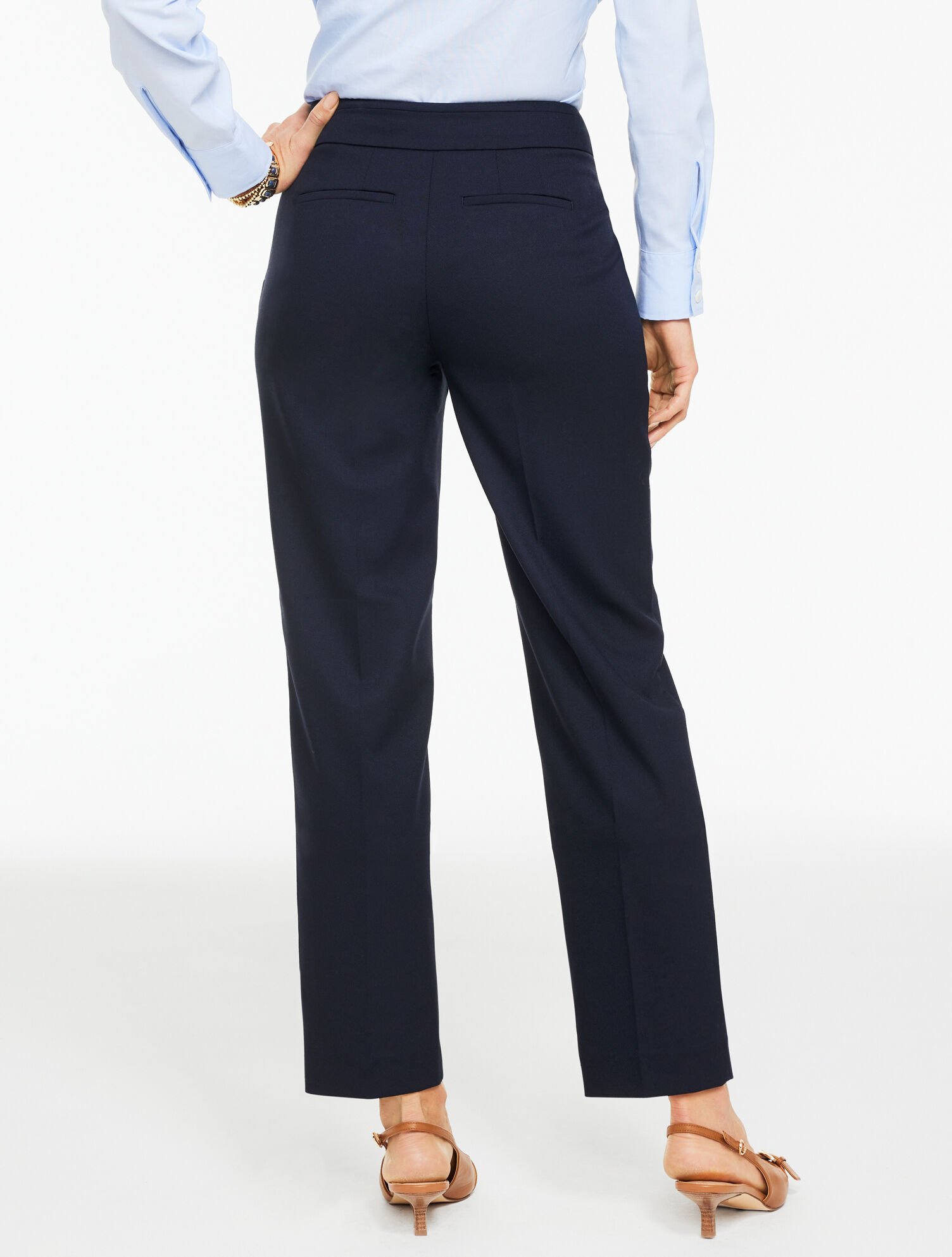Straight Ankle Twill Pants
