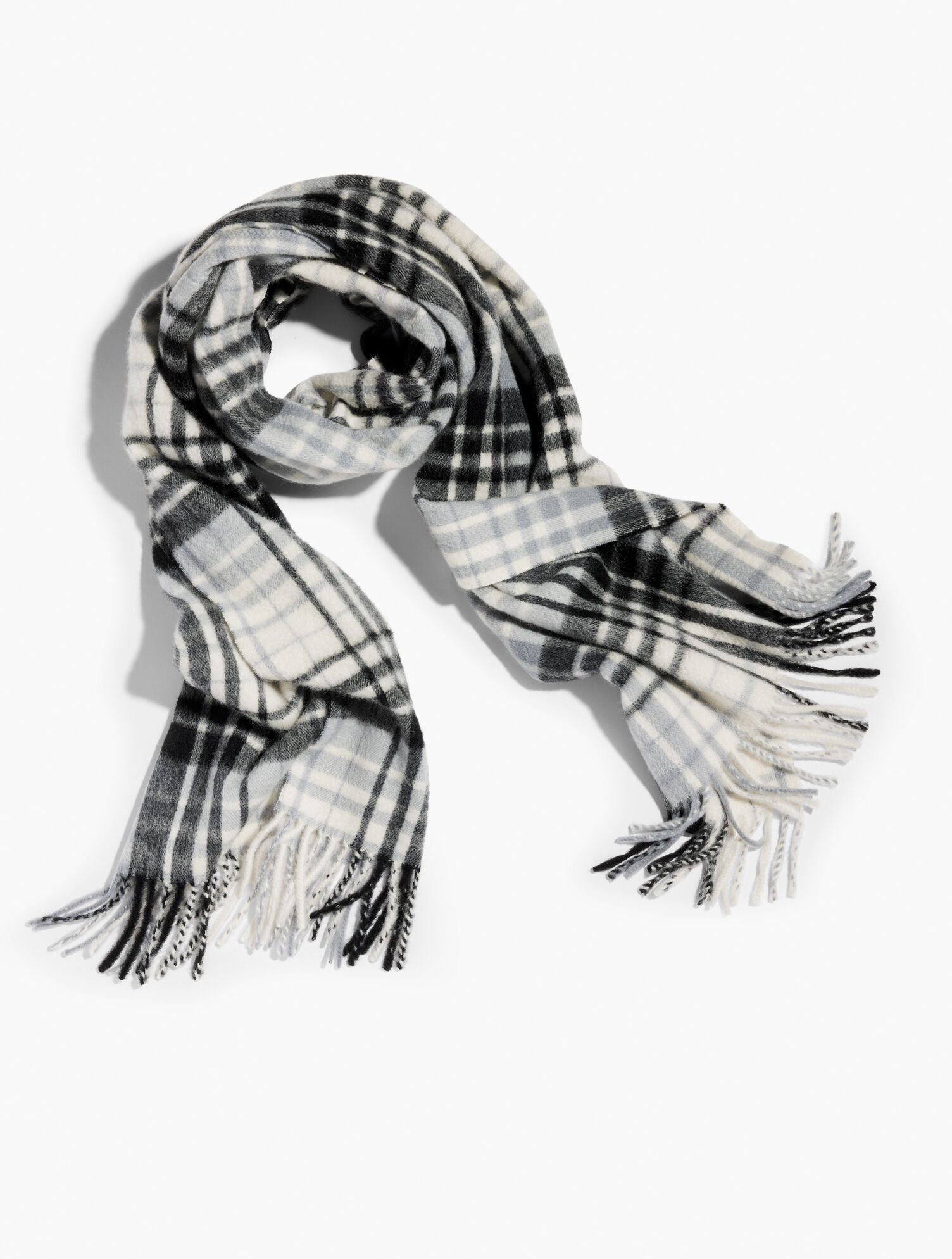 Cashmere Waterweave Scarf - Serene Plaid