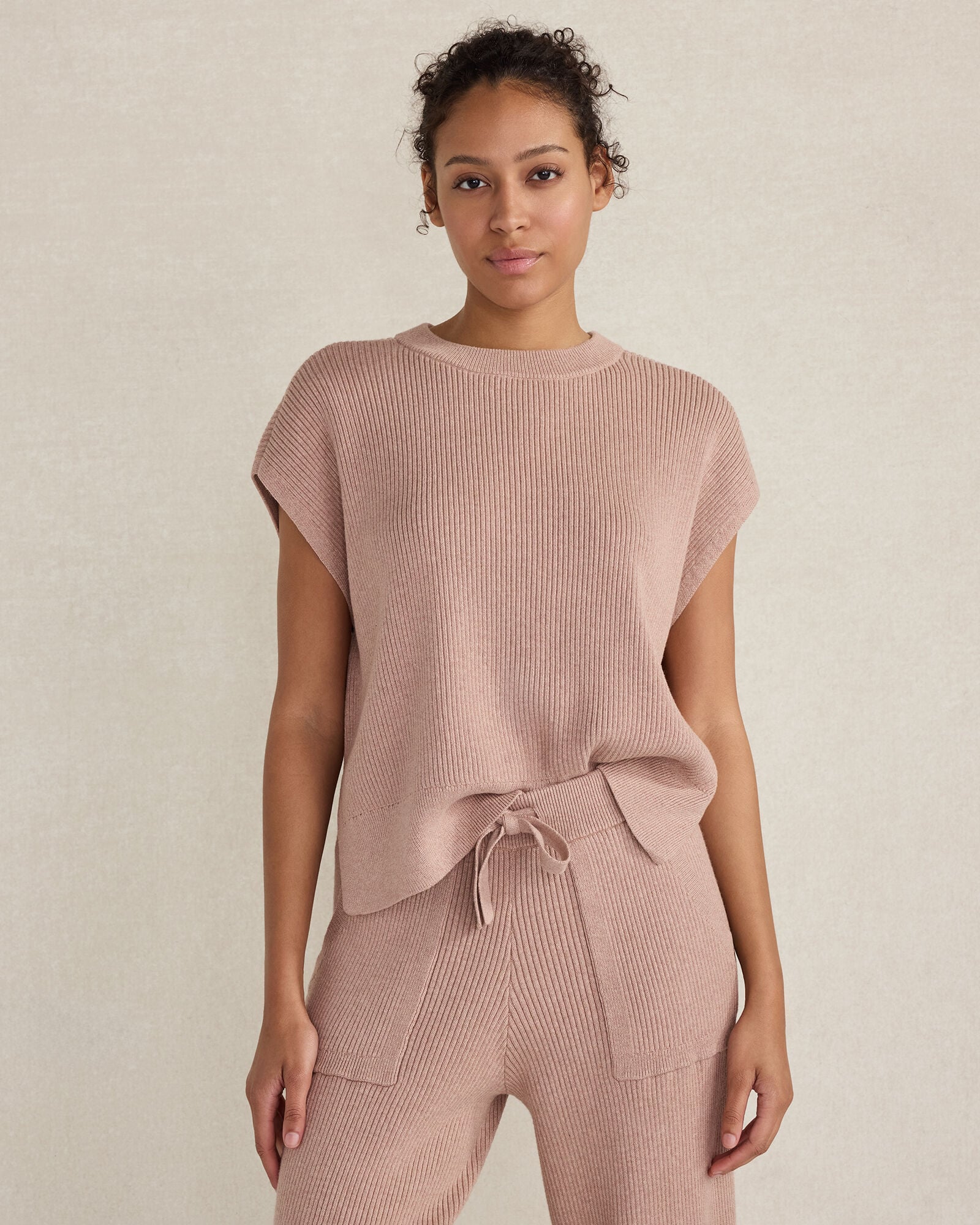 Organic Cotton Cashmere Drop Shoulder Tee