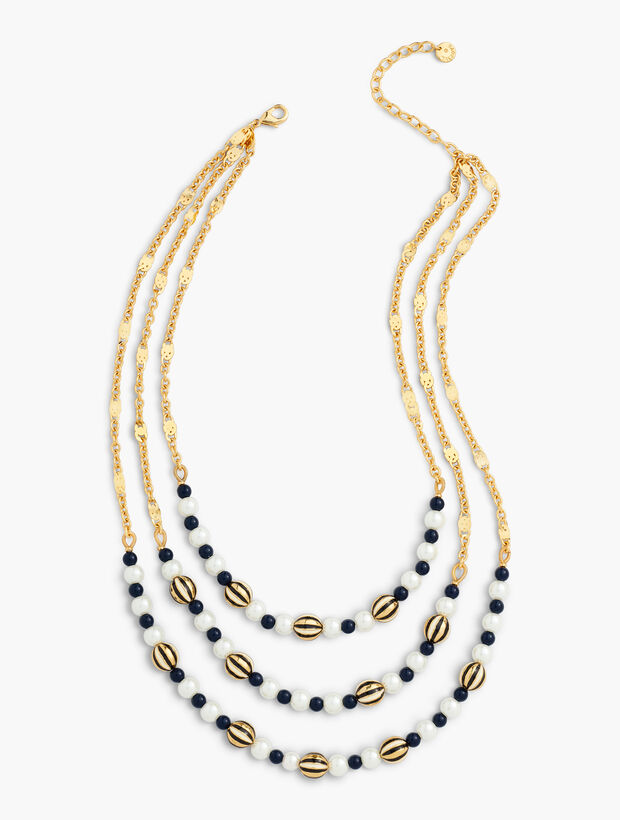 Stripes &amp; Dots Layered Necklace