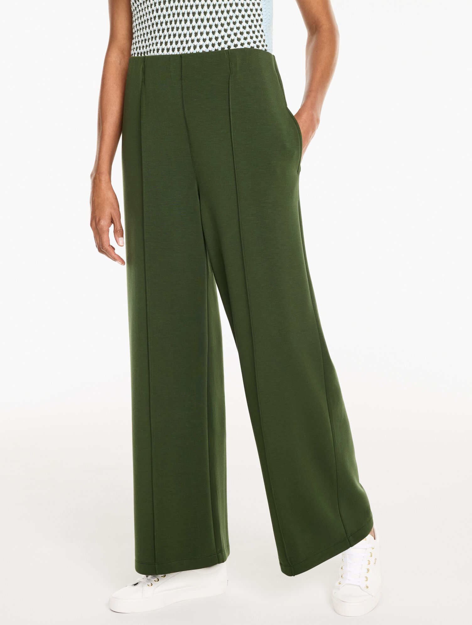 AirKnit Stretch Hollywood Waist Wide Leg Pants