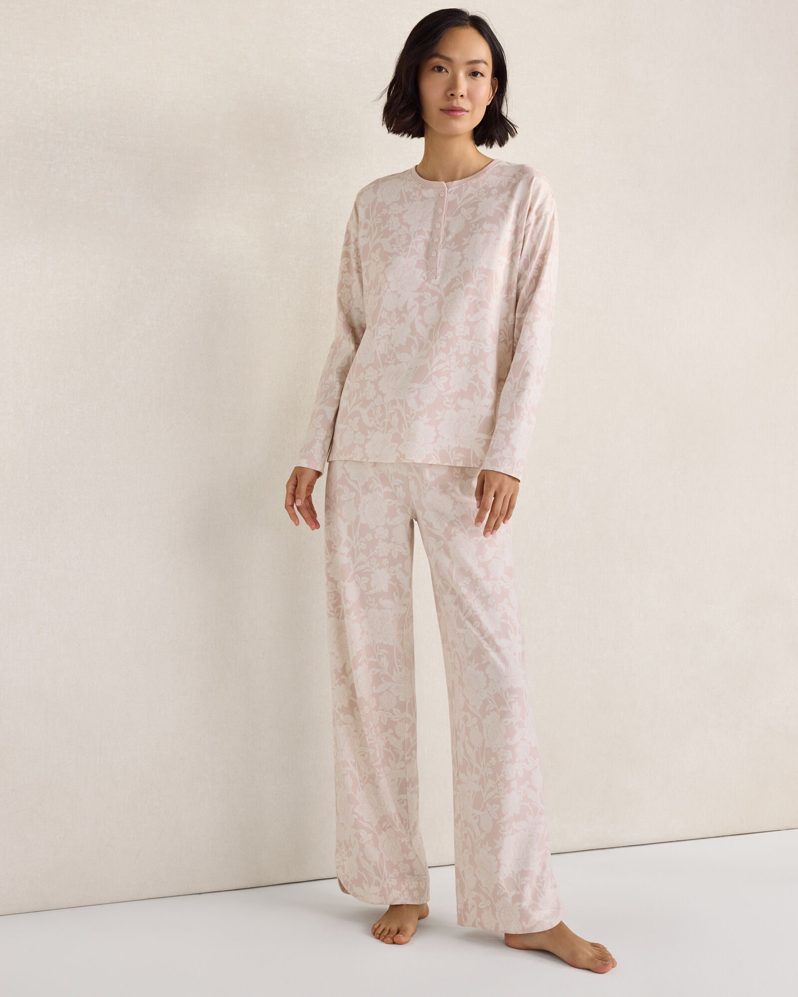 Organic Cotton Jersey Floral Pajama Pants