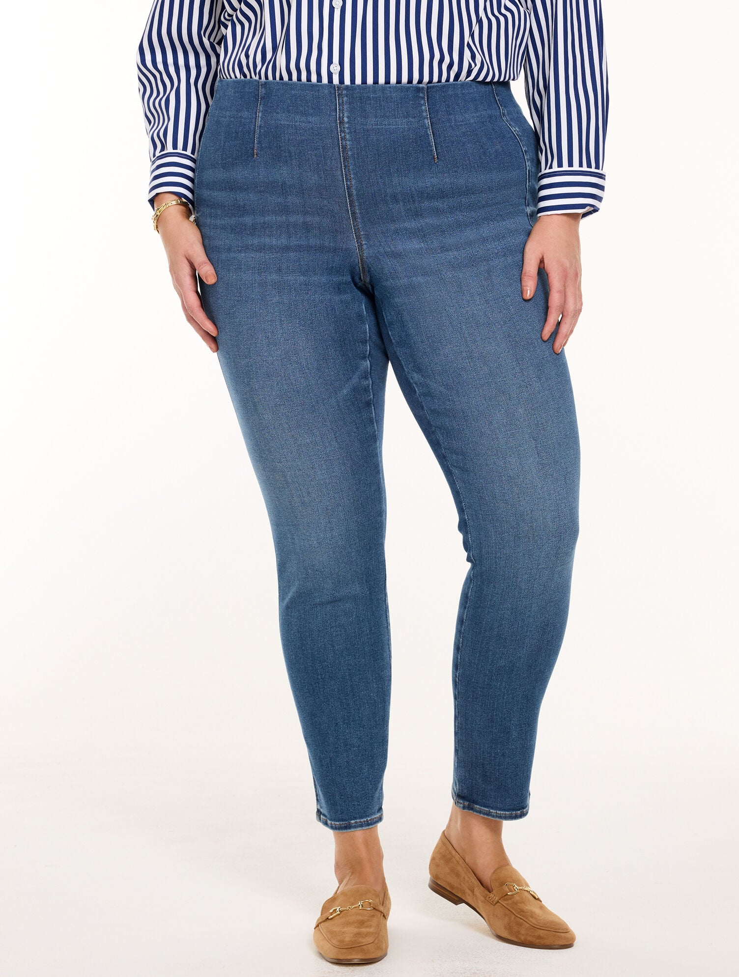 Slim Ankle Pull-On Travel Jeans - Marleybone Wash