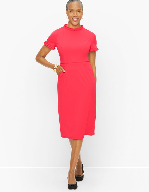 Maggy London Ruffle Sleeve Sheath Dress Talbots