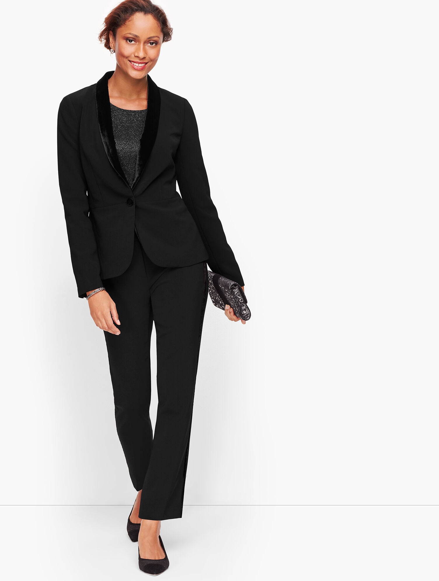 Stretch Crepe Tuxedo Blazer