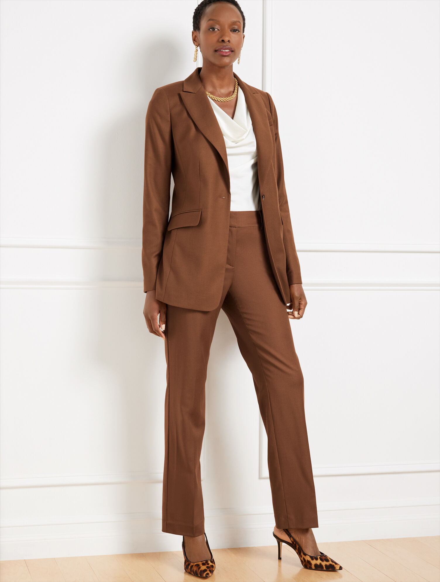 Luxe Italian Flannel Straight Leg Pants