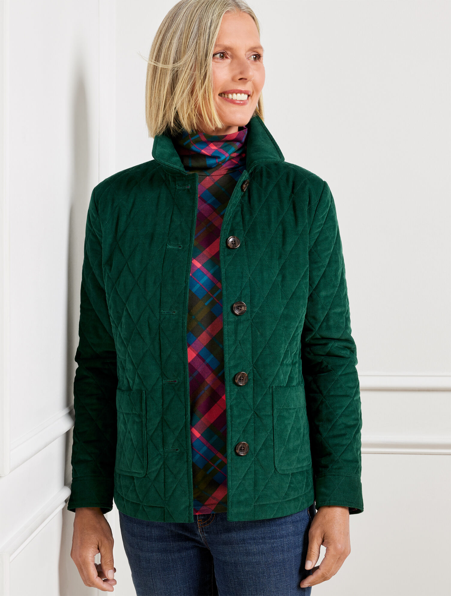 Quilted Corduroy Coat | Talbots