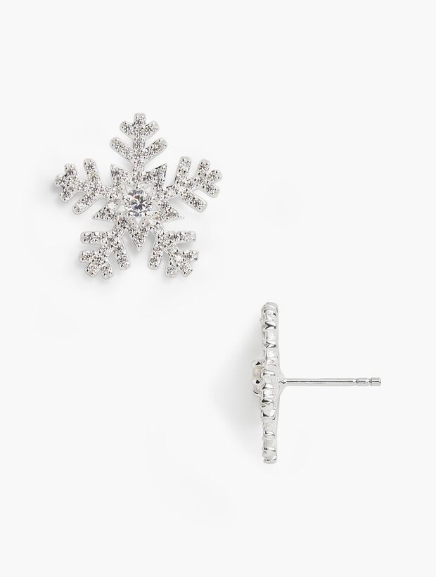 Sterling Silver Snowflake Earrings