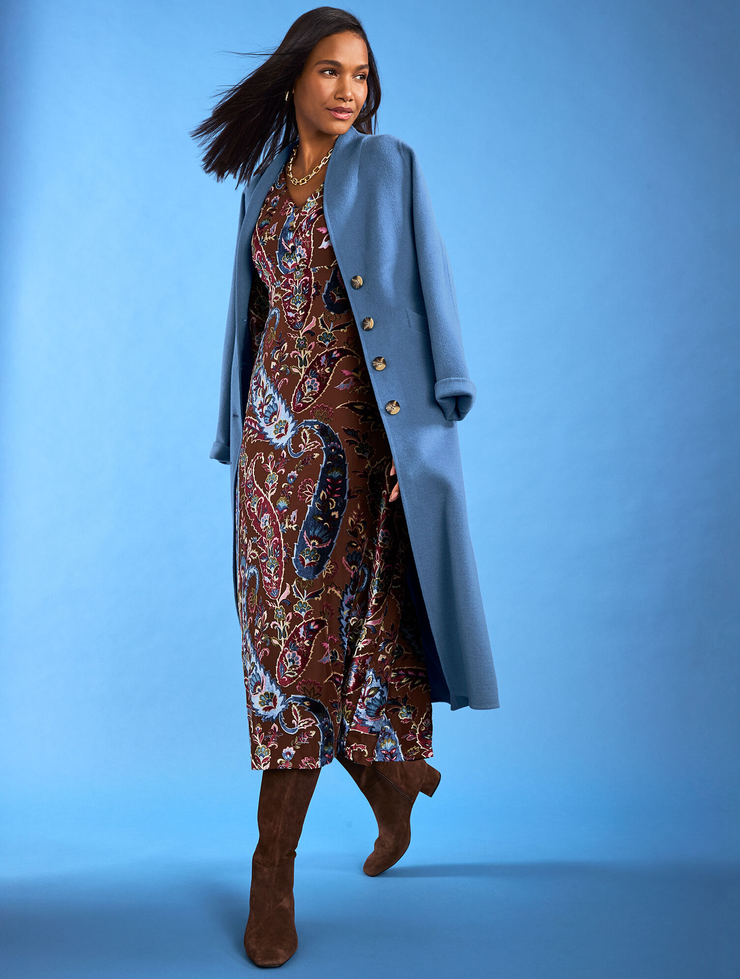 Belted Wool Blend Coat | Talbots