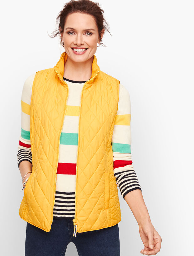 Diamond Quilted Vest - Solid