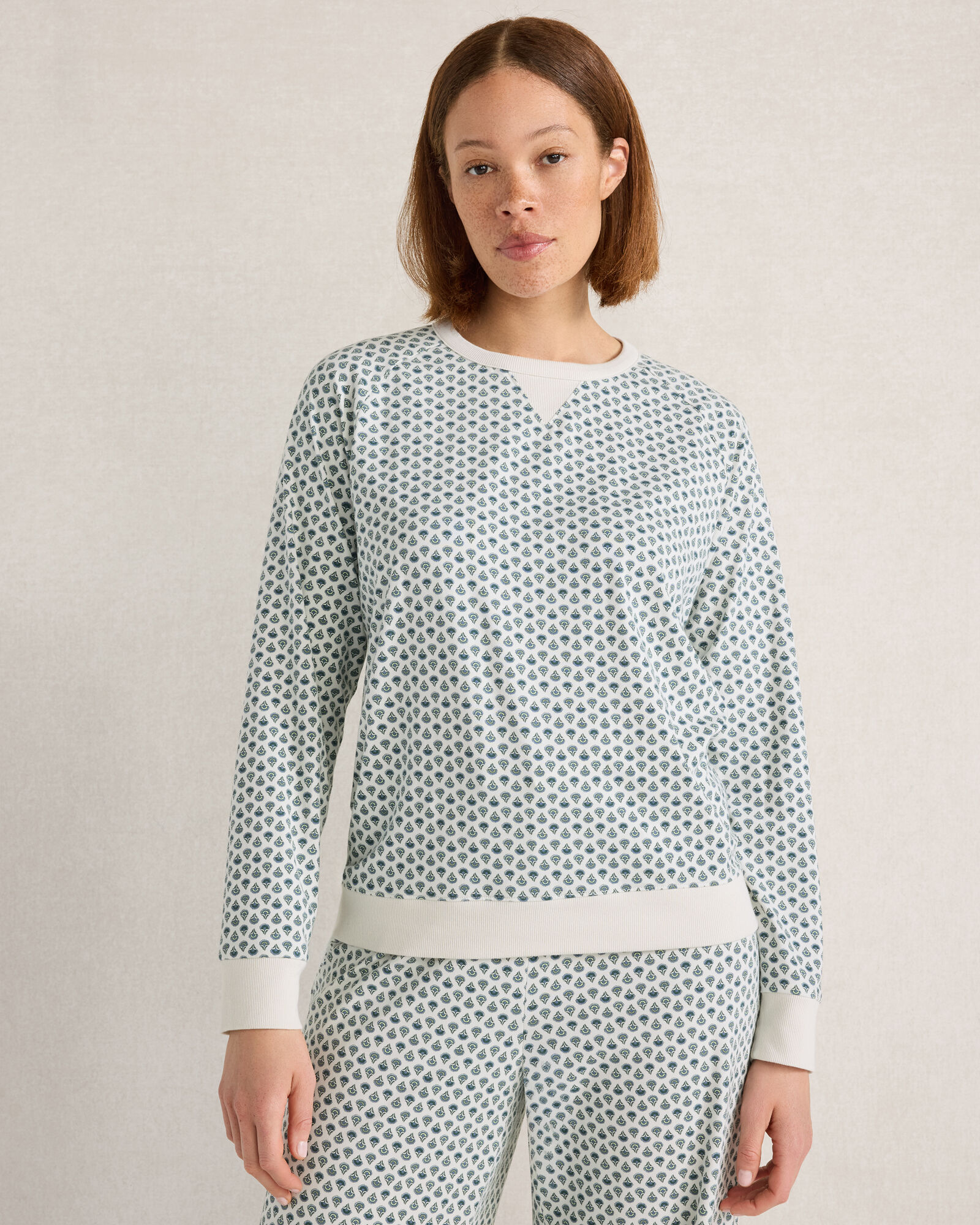 Organic Cotton Jersey Foulard Print Baseball Tee