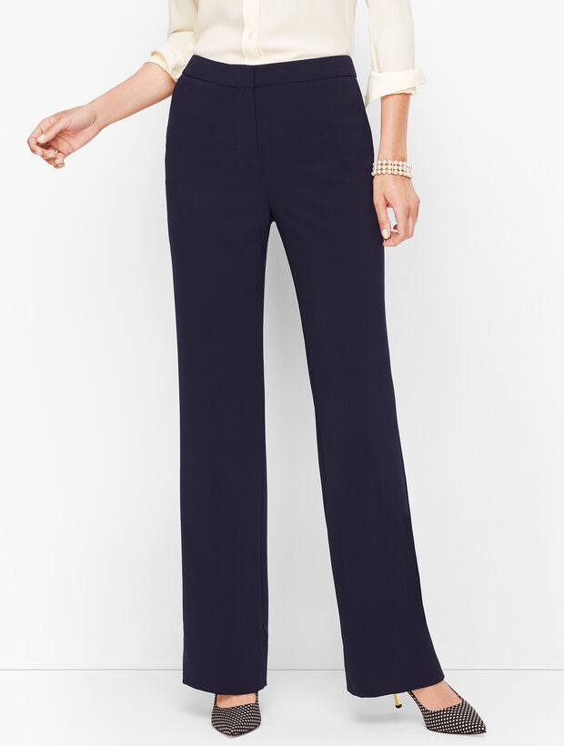 Stretch Crepe Wide Leg Pants