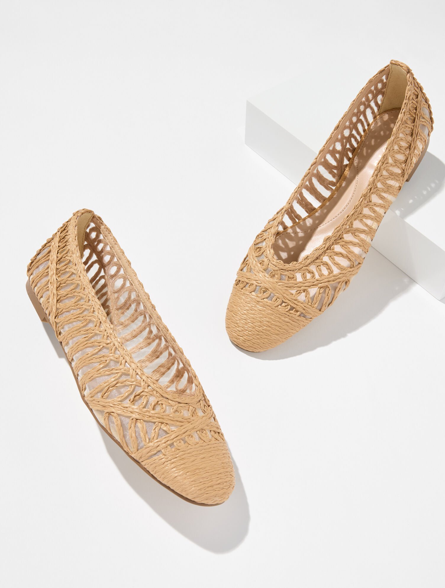 Tana Woven Cord Raffia Ballet Flats