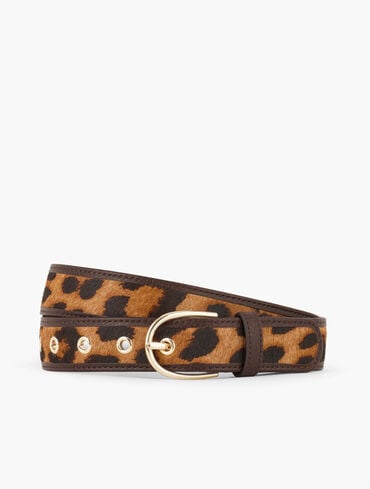 Calf Hair Belt - Leopard