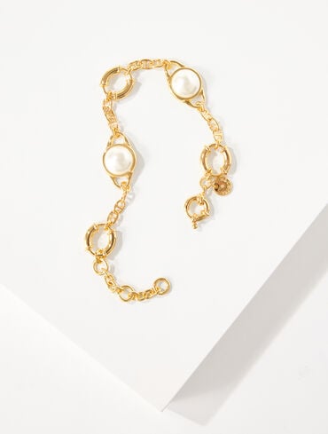 Leona Pearl Cabochon Bracelet