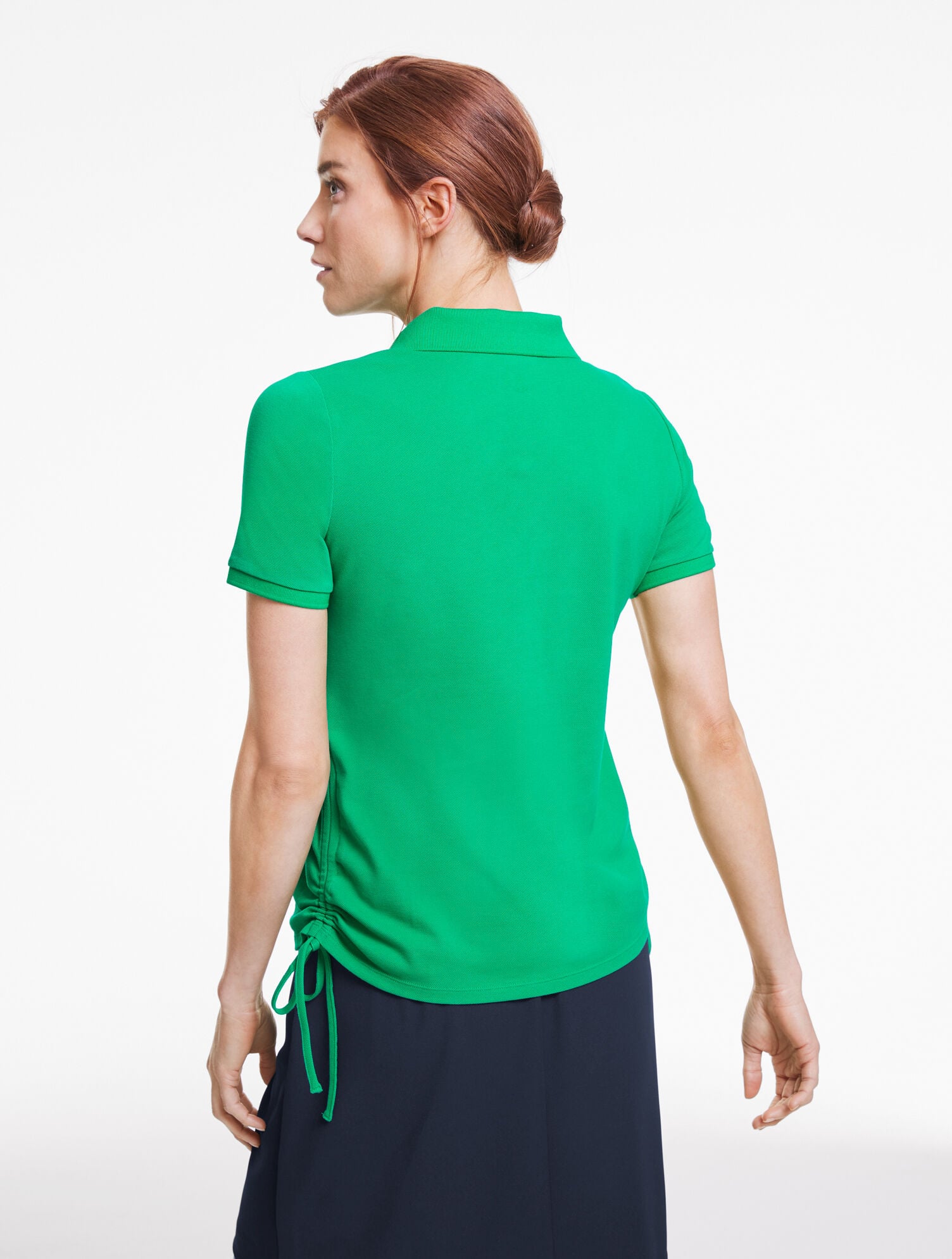 Piqu&eacute; Ruched Side Polo
