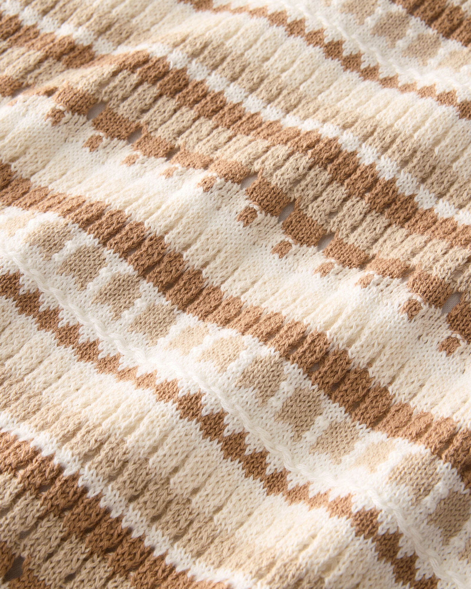Cotton Textured Stripe Mini Dress