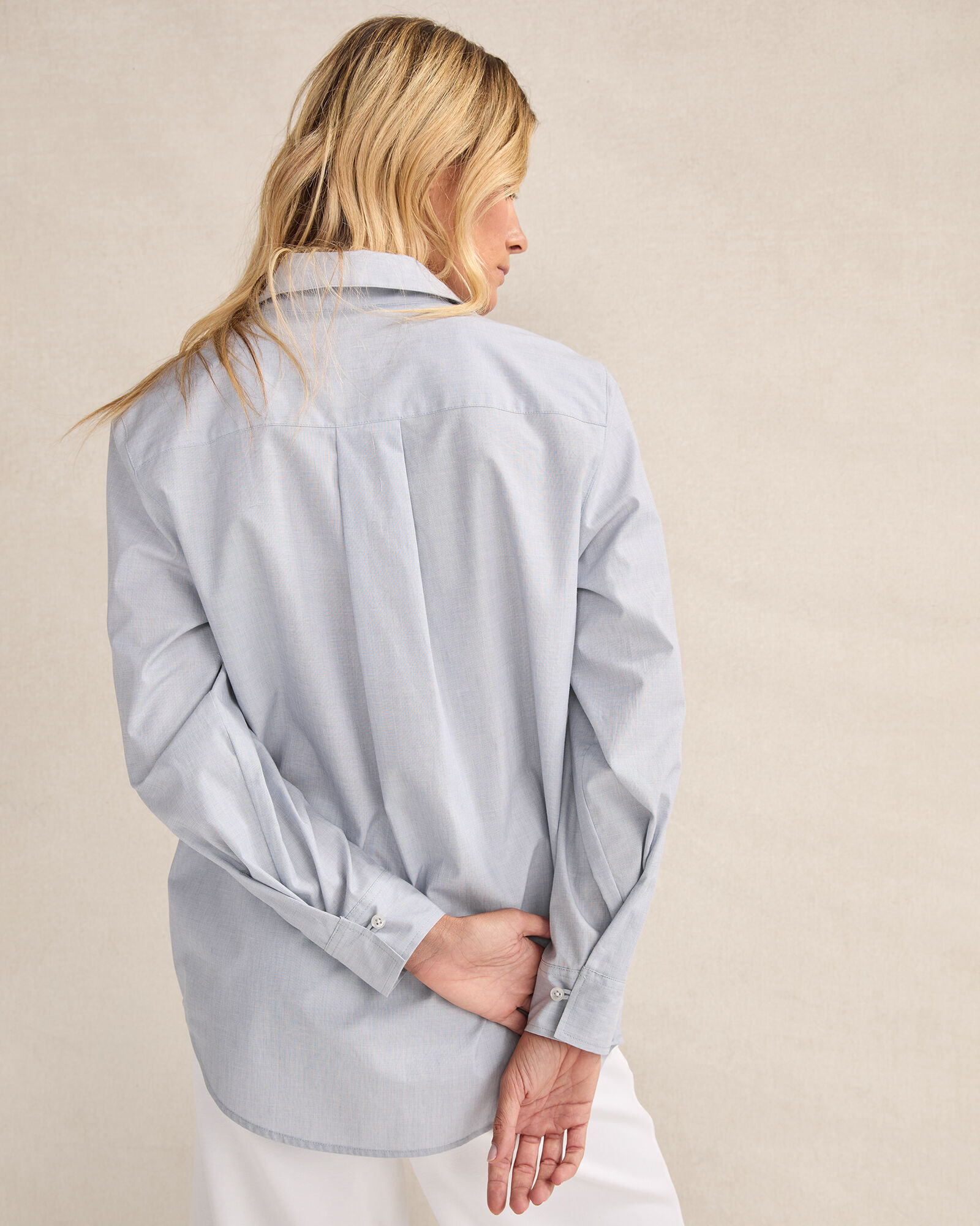 Organic Stretch Poplin Button Down Shirt