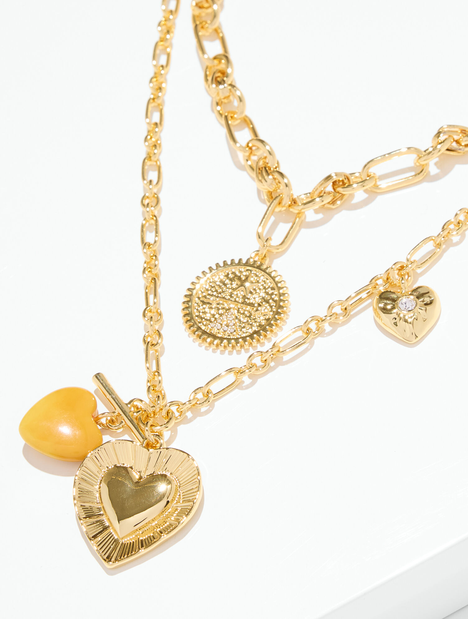 Heart Charm Layered Necklace