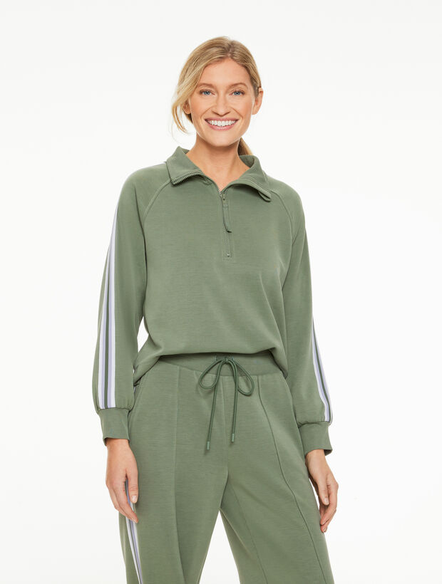 AirKnit Stretch Half-Zip Pullover - Stripe