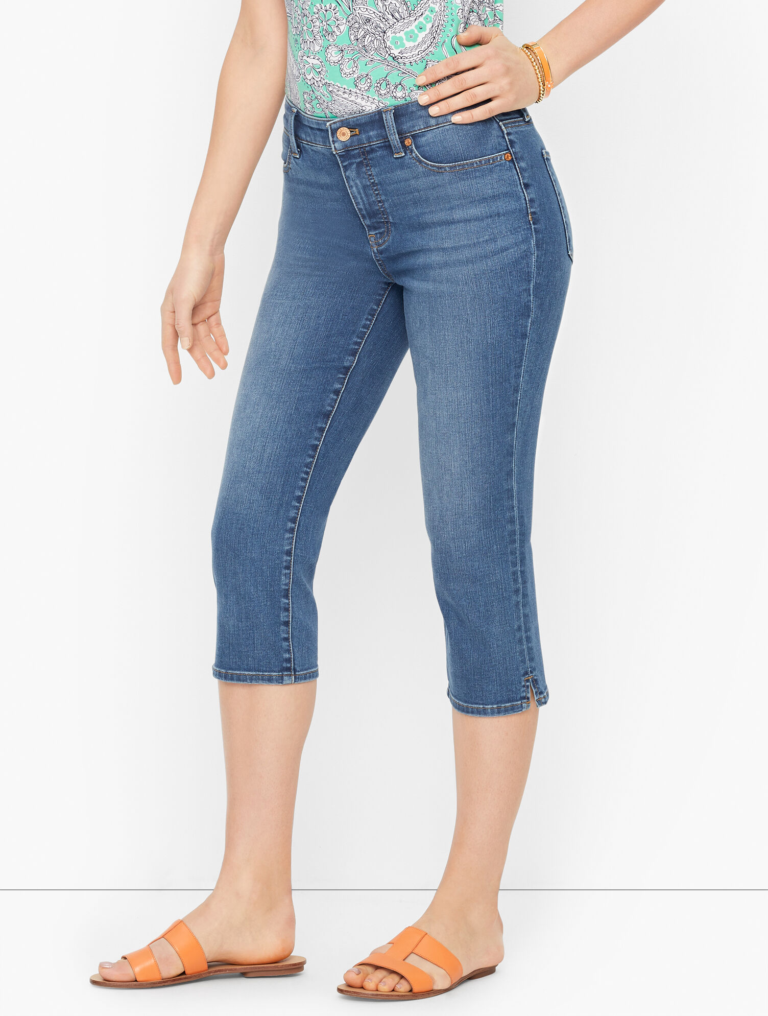 Pedal Pusher Jeans - Barrier Wash - Curvy Fit