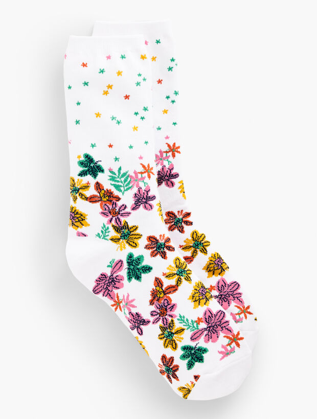 Blissful Floral Trouser Socks