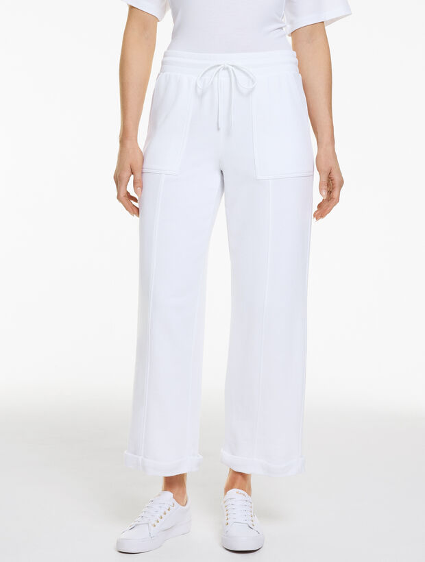 Cozy French Terry Wide Crop Pants
