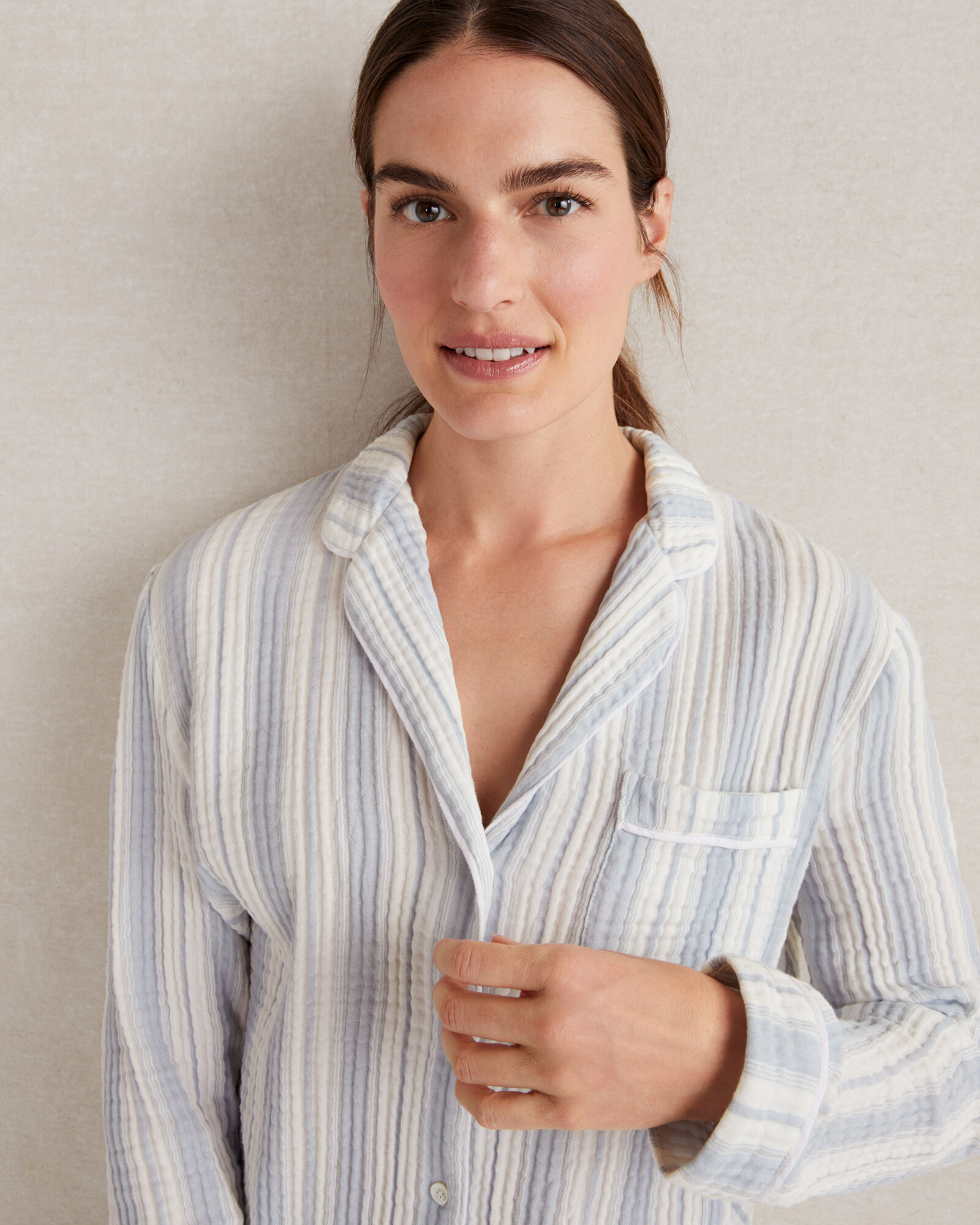 Organic Cotton Gauze Pajama Shirt Haven Well Within