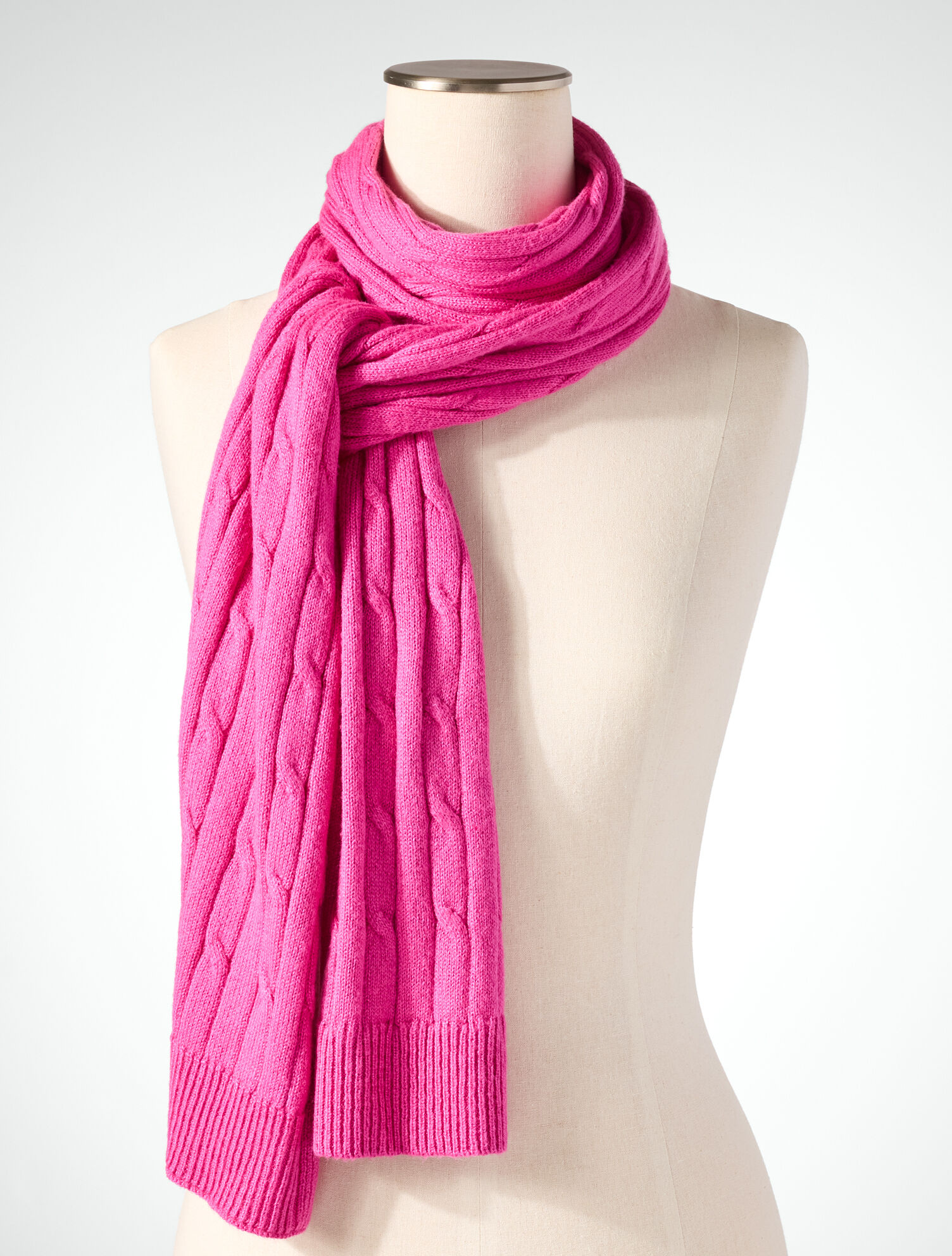 Soft Cable Knit Scarf
