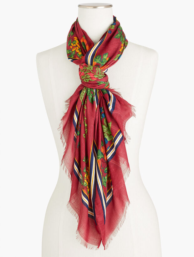 Fruits & Leaves Oblong Scarf