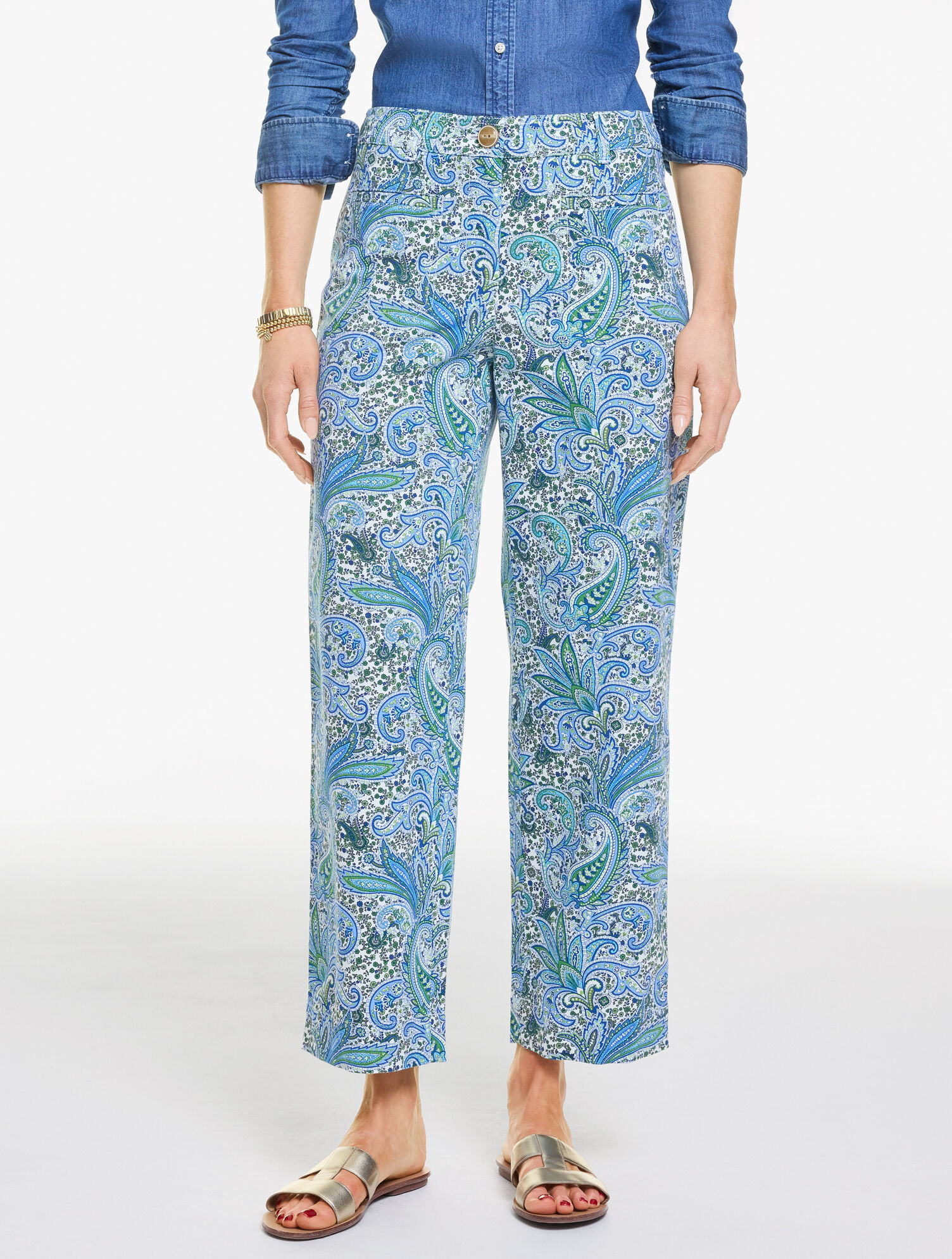 Straight Crop Pants - Heritage Paisley