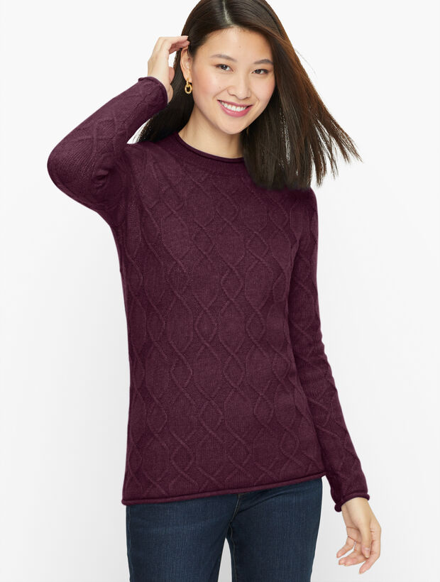 Cable Knit Crewneck Pullover