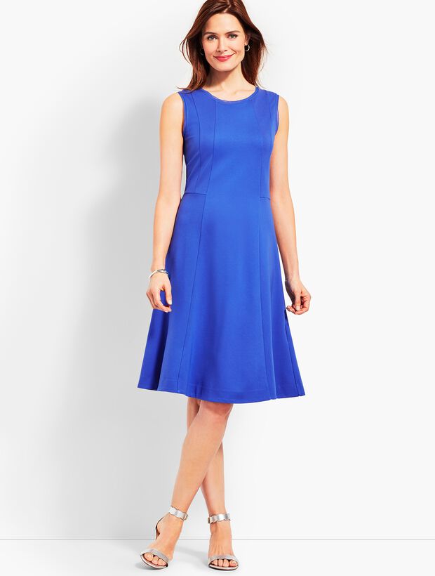 Ponte Fit-and-Flare Dress | Talbots