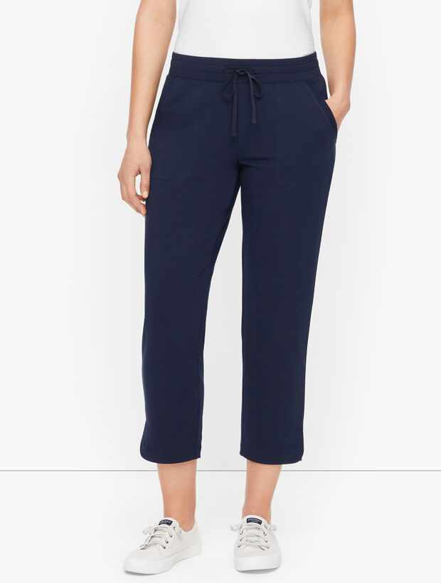 Pima Terry Straight Leg Crops