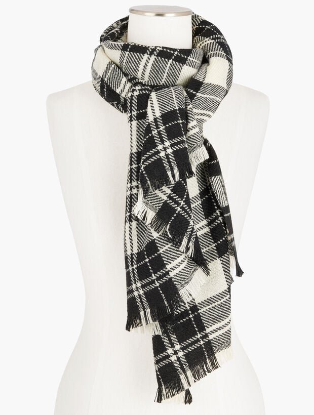 Frosting Plaid Oblong Scarf