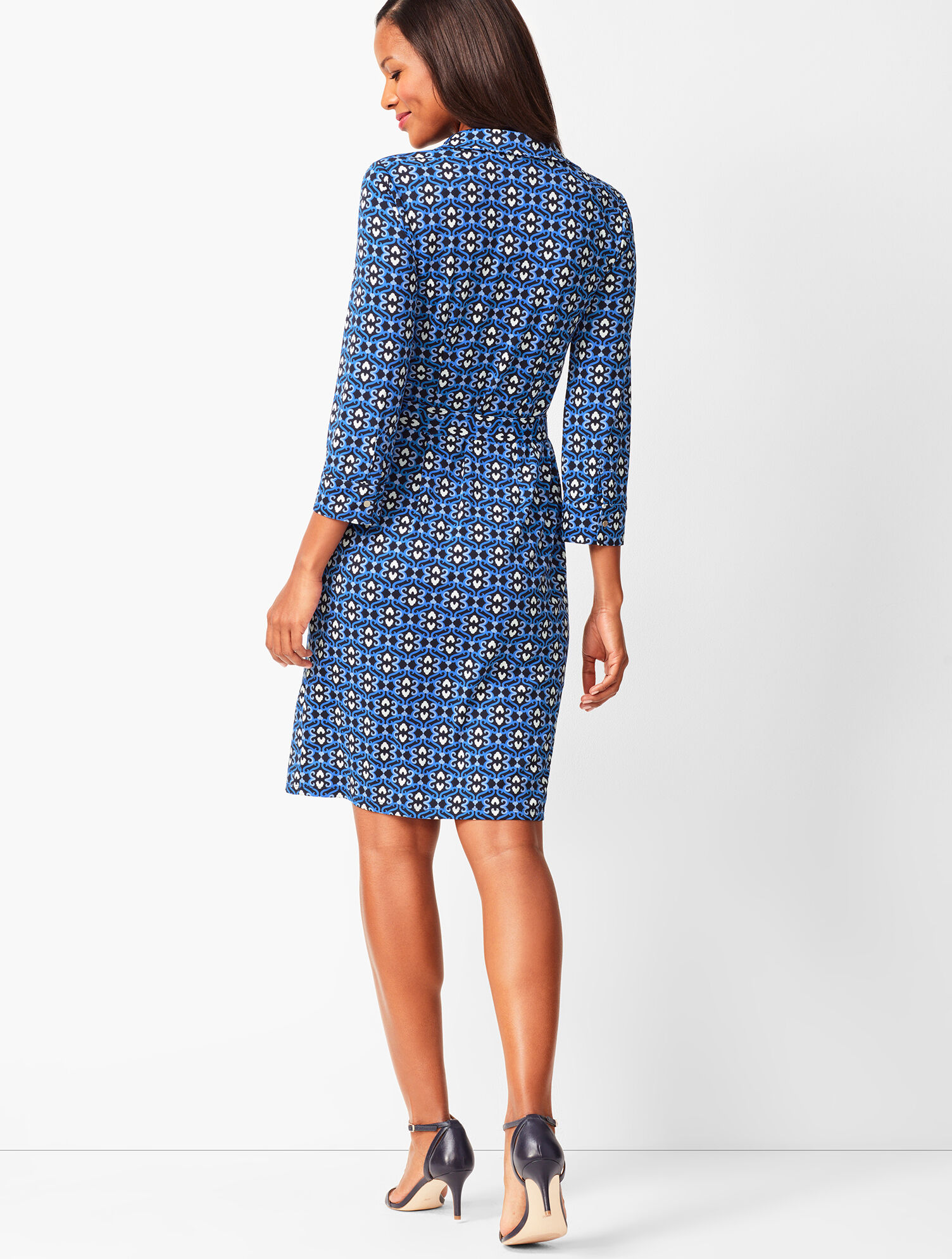 Jersey Shirt Dress - Baroque Print