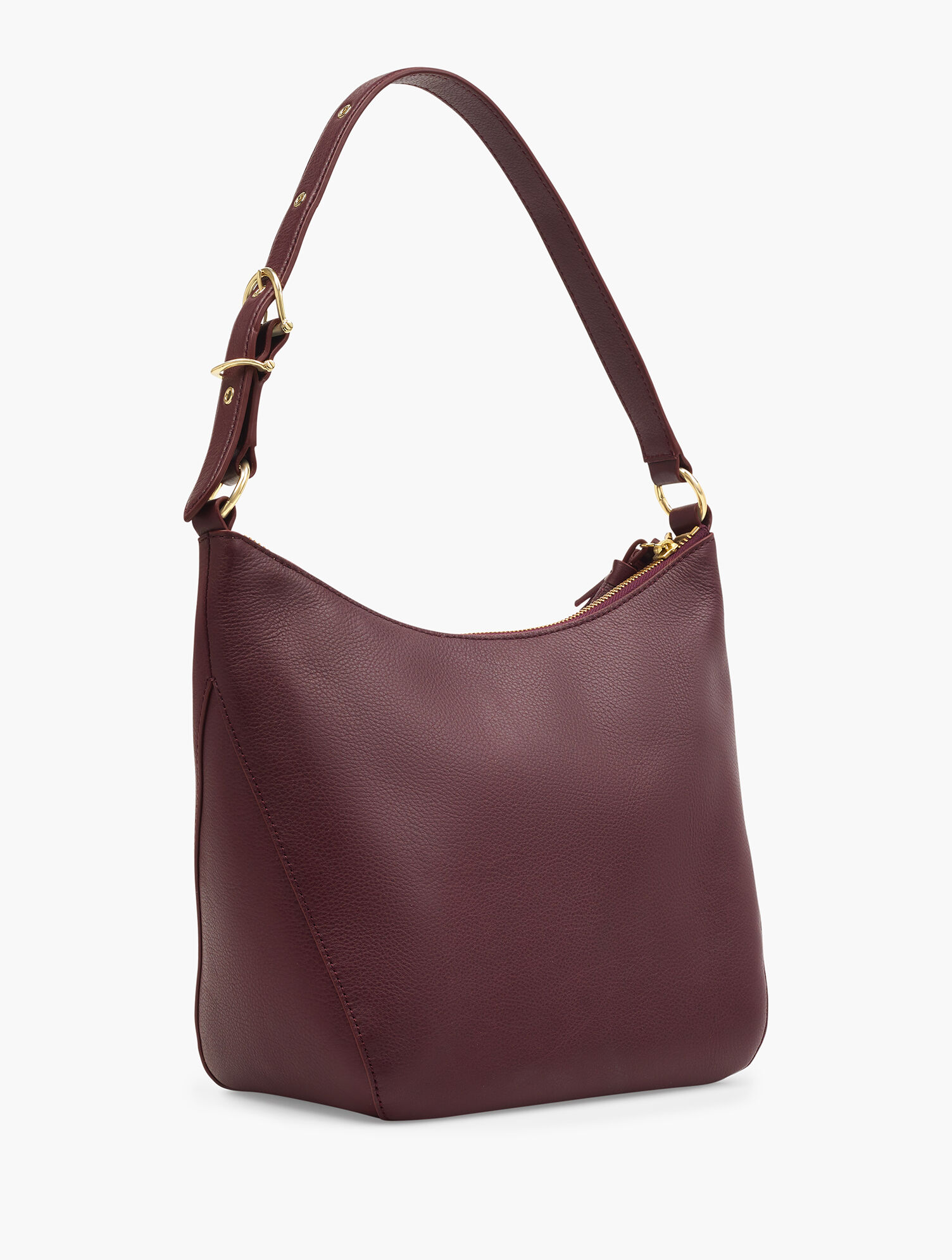 Pebbled Leather Hobo Bag