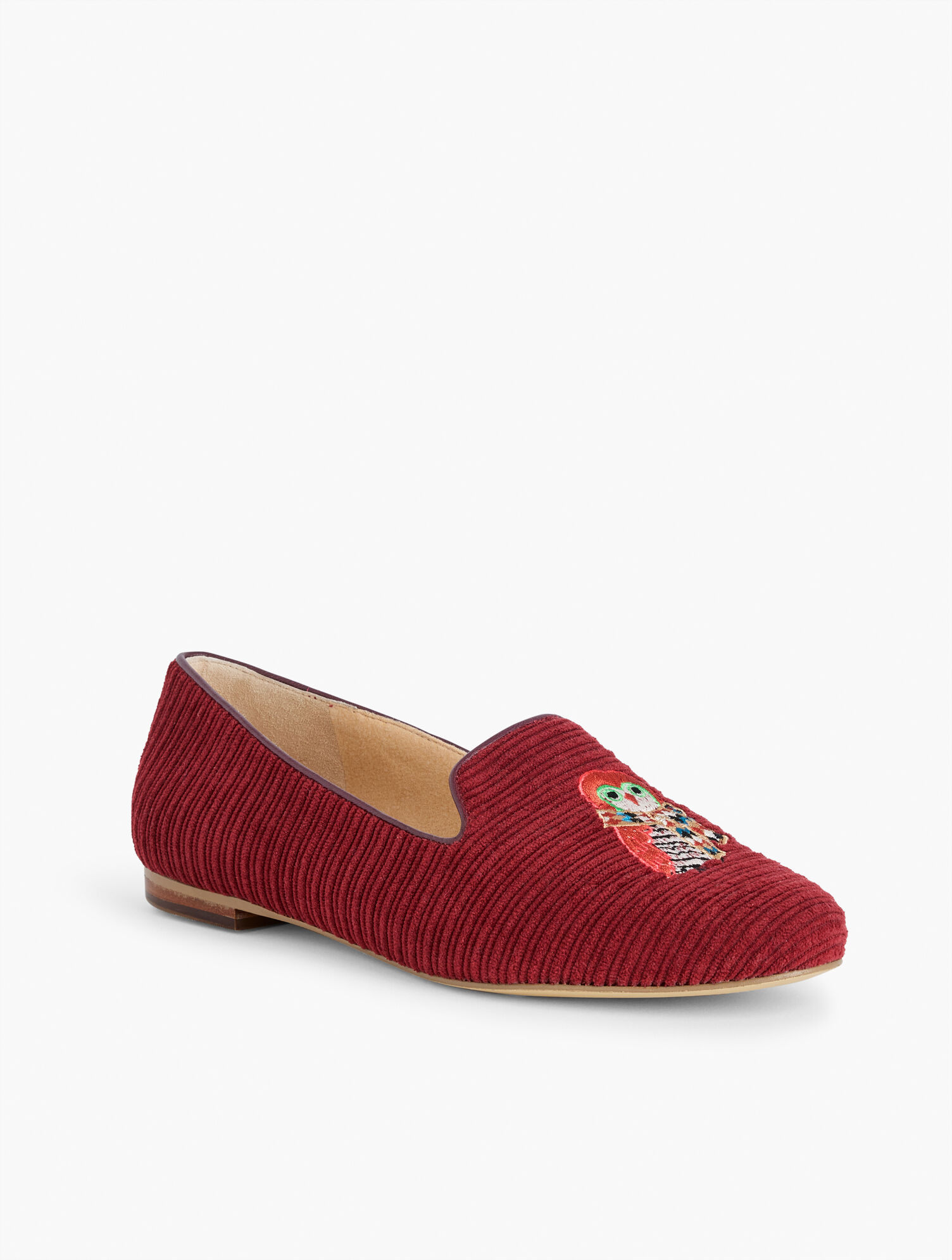 Ryan Corduroy Loafers - Embroidered Owl | Talbots