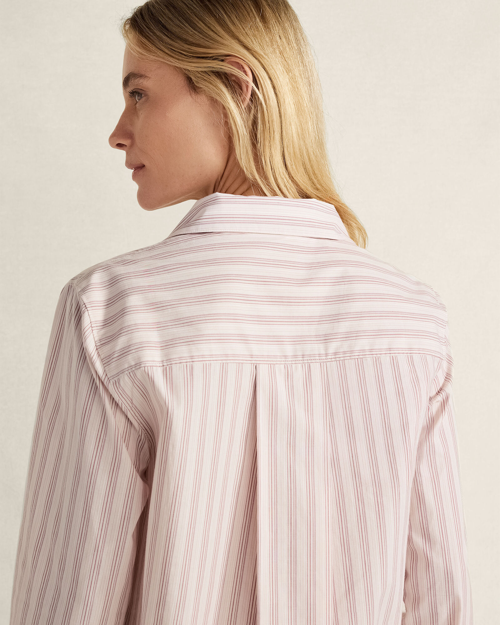 Organic Cotton Poplin Stripe Sleep Set