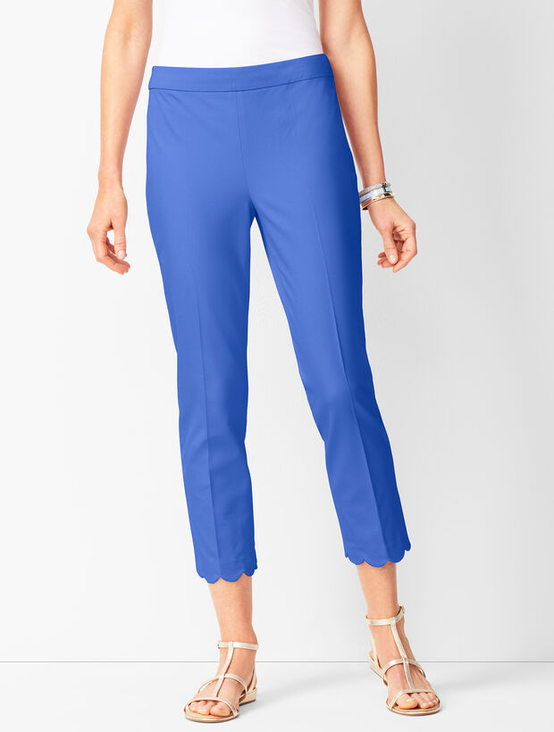 Talbots Chatham Scallop-Hem Crops - Solid